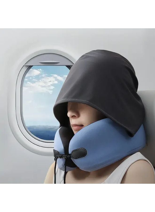Blue Third Generation Neck Protection U Pillow Travel Essential for Long Flights - Image 1